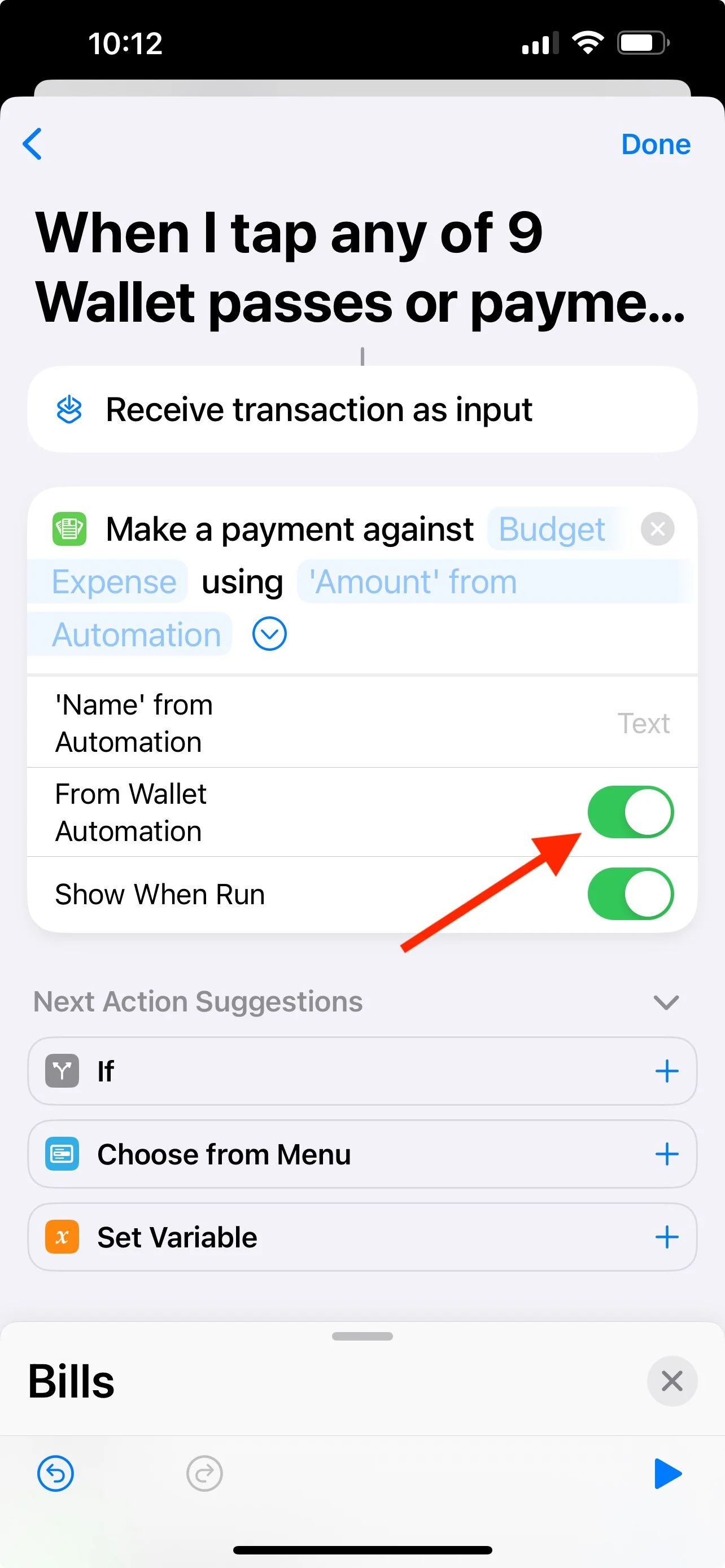 Mapping automation input in Shortcuts